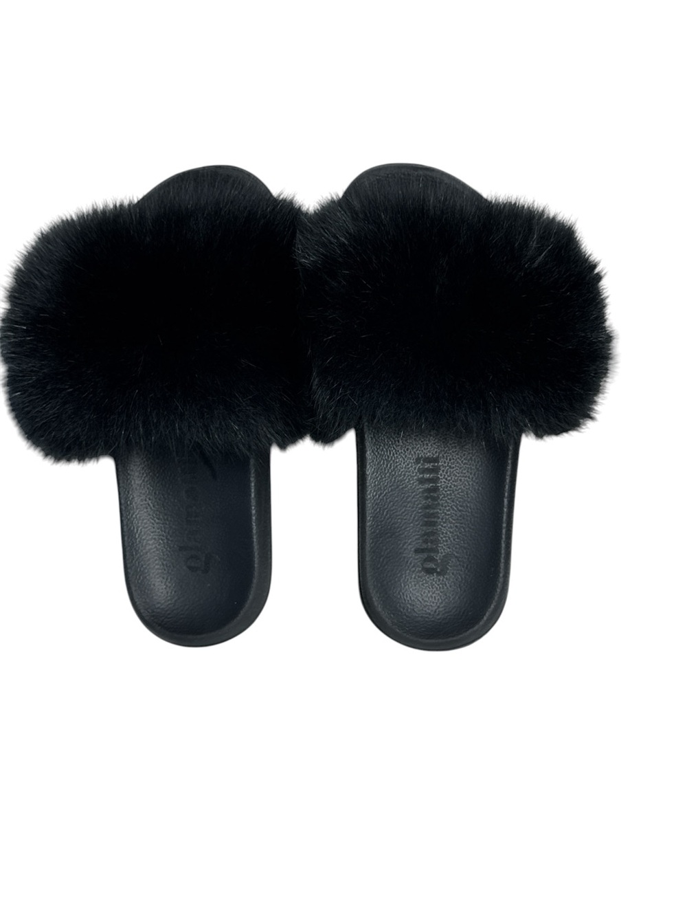 Glamanii Black Fluffy Fox Fur
Slide Sandals - Picture 8 of 10